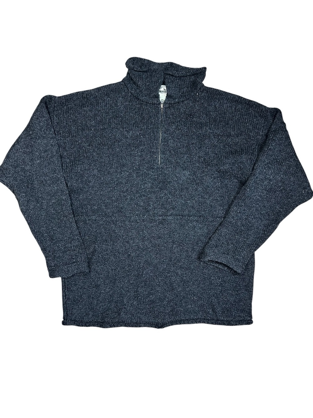 Eddie Bauer Legends Vintage Wool Sweater  Heritage L Grunge Normcore 1/4 zip
